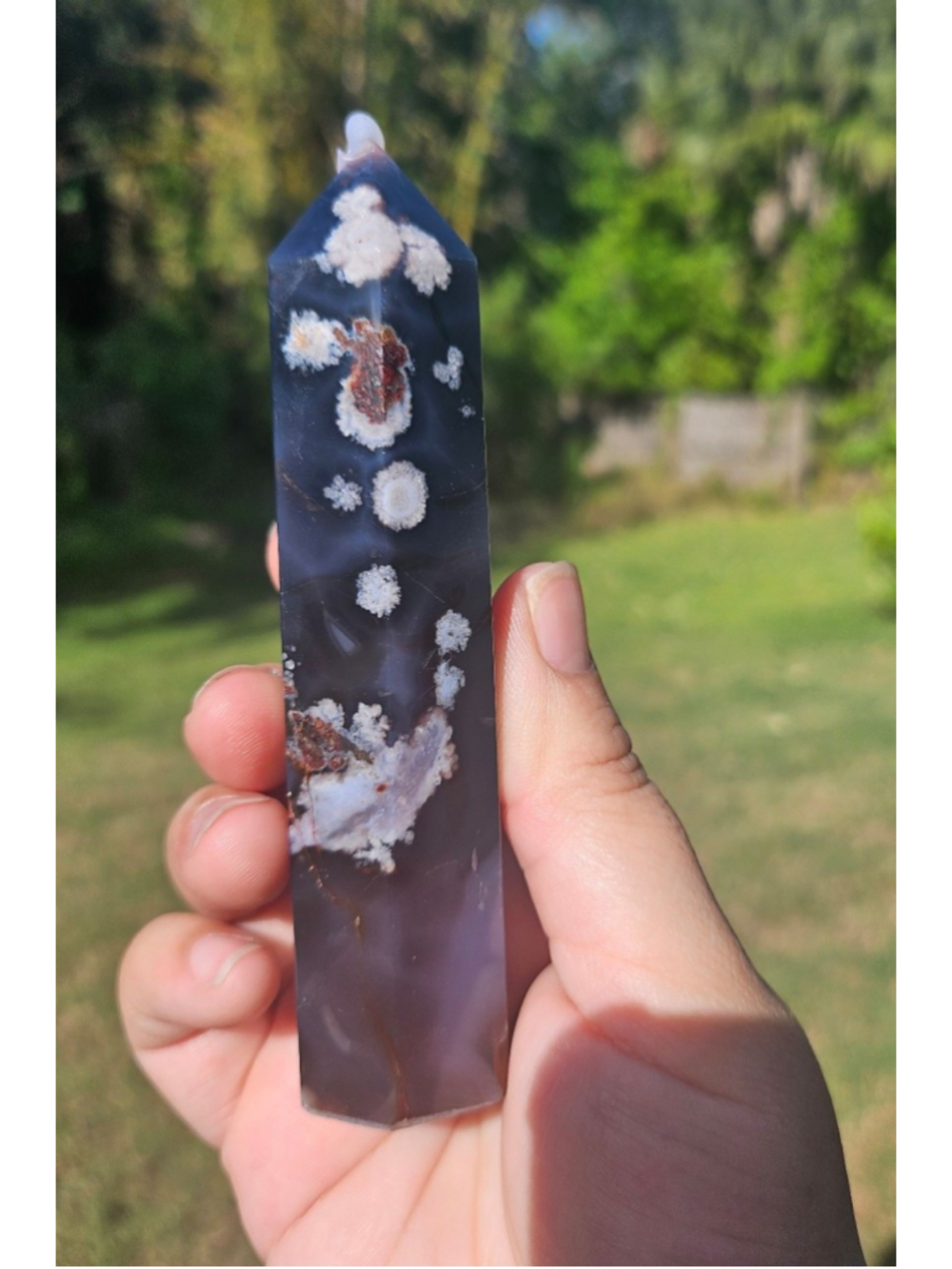 Blue flower agate 4.6 in